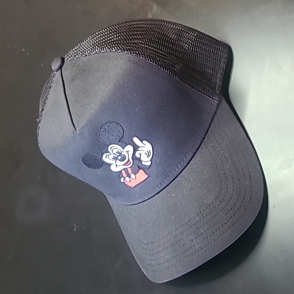 Mickey Mouse Middle Finger Trucker Hat